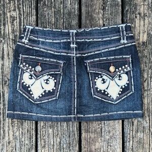 Y2K Miss Chic Jeans Mini Skirt